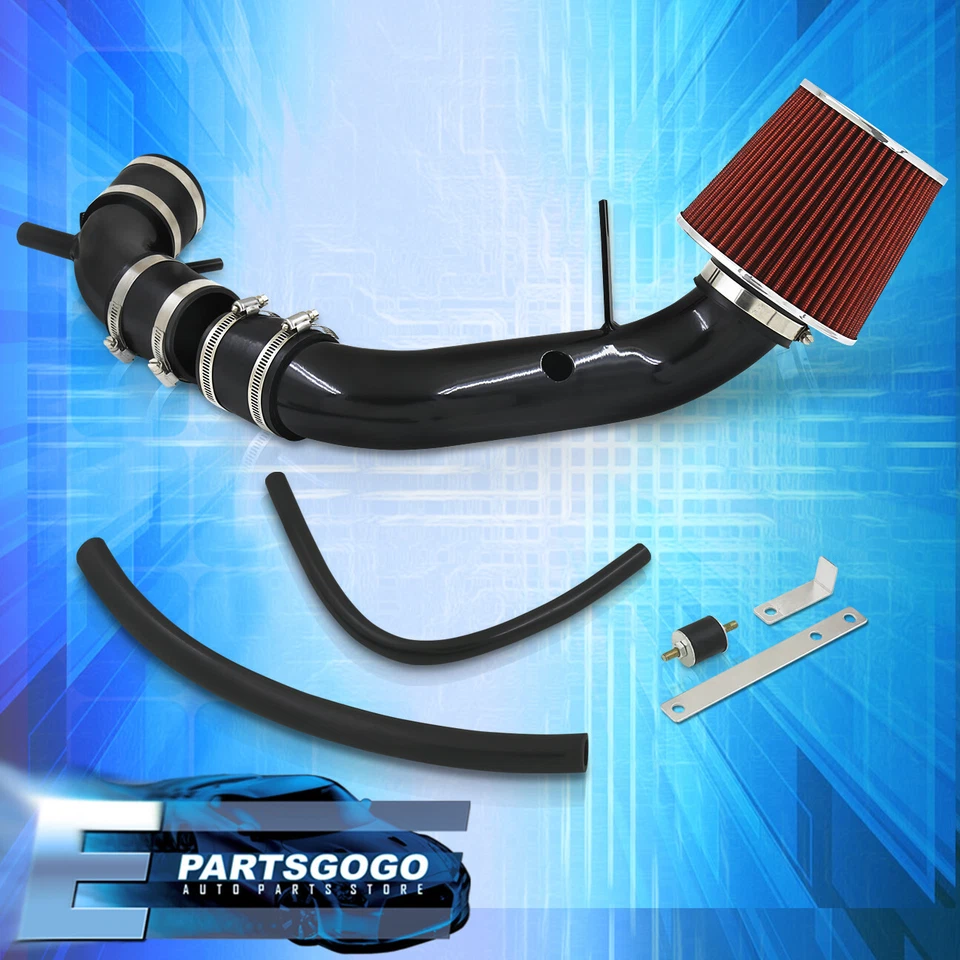 For 97-01 Hyundai Tiburon / 96-00 Elantra CAI Cold Air Intake Kit Black + Filter - Image 1 of 4