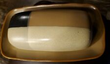 SANGO Covered Butter Dish  Brown, Beige, Ivory 2 Piece