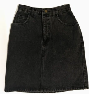GUESS Jeans Georges Marciano Vtg Black Denim Skirt Size 27 - Picture 1 of 3