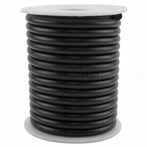 Solid Rubber Cord - 4mm (1/8") - Black - 10 30 75 Feet - Craft Jewelry Home - Picture 1 of 2
