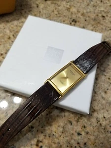 Vintage Raymond Weil 10M 16 K Gold Electroplated 5742 BIRSH REPTILE BAND - Picture 1 of 10