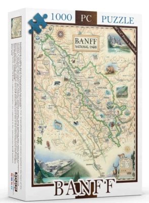 Banff National Park 1000 Piece Jigsaw Puzzle Xplorer Maps New - Image 1 of 2