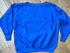 Vintage Men’s Small 70’s Blue Cotton Blend Crewneck Pullover Sweatshirt