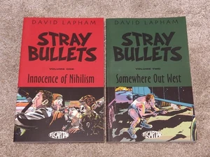 Stray Bullets Vol 1 e 2 lotto Lapham Trade tascabile fumetto graphic novel TPB - Foto 1 di 6