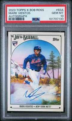 Mark Vientos 2023 Topps X Bob Ross The Joy of Baseball - Autographs #83A AUTO RC - Image 1 of 2
