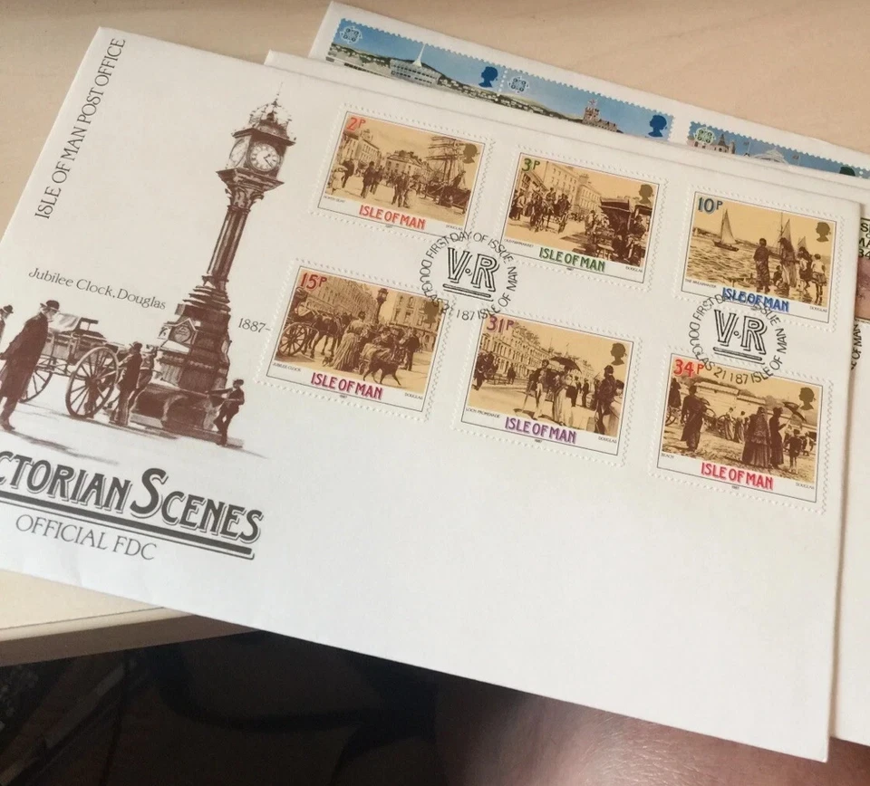 Isle Of Man First Day Cover FDC 1987 VICTORIAN SCENES 6 Stamps Unaddressed WCP - Image 1 of 1