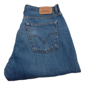 Levi 582 Straight Jeans Regular Blue Waist 38 Leg 32 W38 L32 Button Fly (Q6961) - Picture 1 of 10