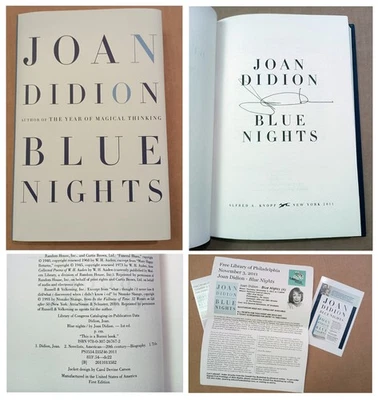 BLUE NIGHTS DIDION 2011 SIGNED TRUE 1ST PRINTING 1ST EDITION - HC - NEAR MINT ! - Image 1 of 4
