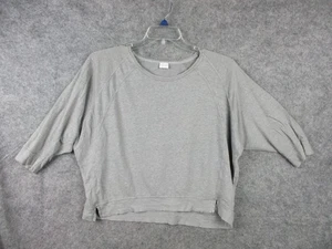 Poetry Blouse Womens US 10 Gray 100% Linen Pullover 3/4 Sleeve Relaxed Knit VM37 - Picture 1 of 10