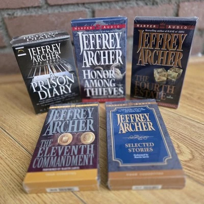SEALED: Jeffrey Archer Audiobook CASSETTE Lot: Prison Diary, Honor Among Thieves - Image 1 of 4