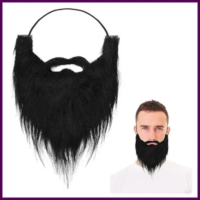 Fake Beard Party Beard Halloween Beard Santa Claus Big Beard White Long Hair. - Image 1 of 4