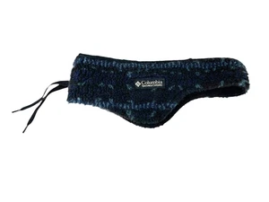 Vintage y2k Columbia blau warm FLEECE WINTER STIRNBAND Ski Snowboard Wandern Beanie Mütze - Bild 1 von 5