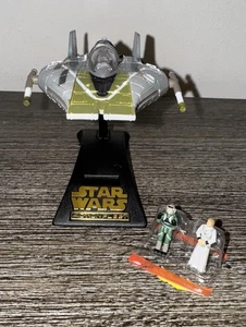 Star Wars Action Fleet A-Wing Starfighter Green Variant Micro Machines Galoob - Picture 1 of 13