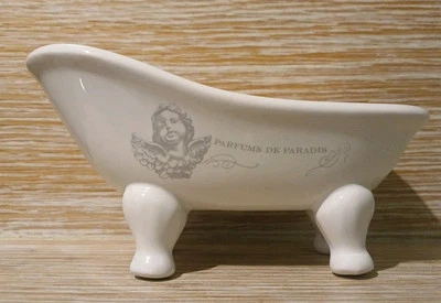 Purfums De Paradis Mathilde M Ceramic Roll Top Style Ceramic  Soap Dish (B.14) - Image 1 of 4