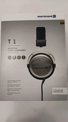 Beyerdynamic T1 2nd Gen Audiophile Over-Ear Headphones 600Ω 360g Black - Image 1 of 4