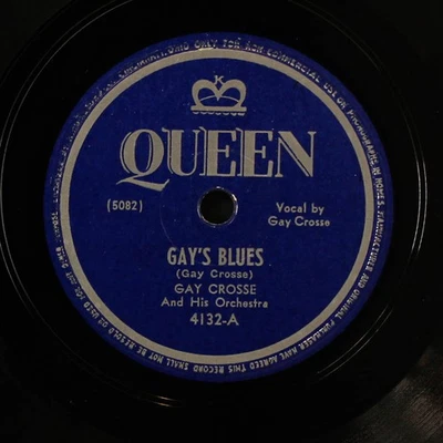 GAY CROSSE: gay's blues / my heart QUEEN  Single 78 RPM Foto 1 de 2