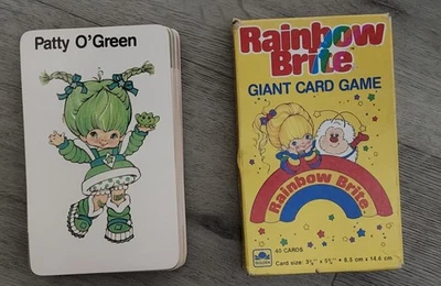 Vintage 1983 Golden Rainbow Brite Giant Card Game 40 Cards Included - Image 1 of 4