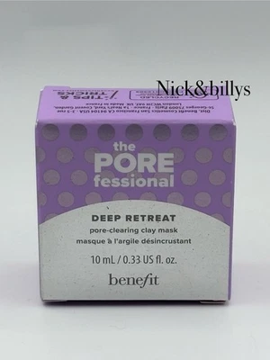NUEVO EN CAJA Máscara de arcilla de poros Benefit POREfessional Deep Retreat Trvl MINI 10 ml/0,33 oz Foto 1 de 4