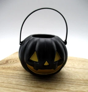 Halloween black pumpkin Plastic mini basket 1pcs daiso japan - Picture 1 of 3