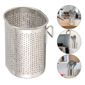 Stainless Steel Kitchen Utensil Holder Container Flatware Caddy Organizer Tool - Picture 1 of 12