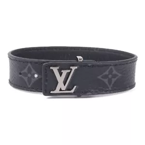 LOUIS VUITTON LV SHW LV Slim Bracelet M6456E Monogram Eclipse Black - Picture 1 of 8