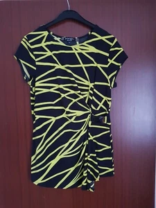 Principles By Ben De Lisi Black And Yellow Ladies Blouse Size 12 UK EU 40 - Picture 1 of 8