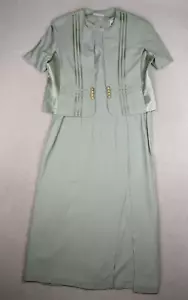 Perceptions by Irene B. Women's Dress Sage Green Long Dress Jacket Set Size 12P - Picture 1 of 24