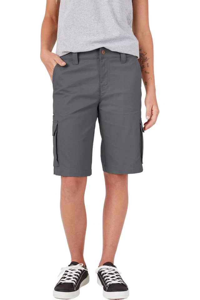 Pantalones Cortos de Carga Dickies Para Mujer Calce Relajado Elastizados 11"" Grafito Foto 1 de 1