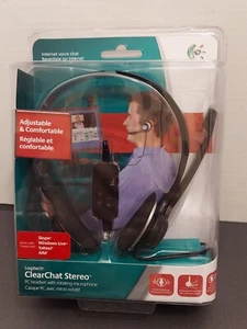 Auriculares estéreo PC Logitech ClearChat con micrófono giratorio ventana de silencio de volumen - Imagen 1 de 5