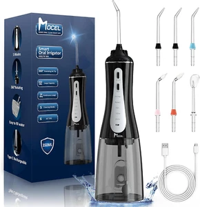 Water Dental Flosser Oral Irrigator with 5 Modes, 350Ml Cordless Water Teeth Cle - Picture 1 of 12