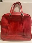 Vintage American Tourister Escort Carry On Tote Overnight Bag Luggage Red 14”