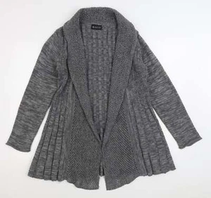 Laura Scott Womens Grey V-Neck Acrylic Blend Cardigan Size 10 - Picture 1 of 12