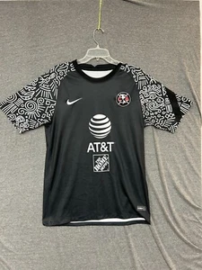 Nike Maglia Calcio Uomo Grande Nero Logo Club America Pre-Match 2020/21 Pullover - Foto 1 di 10