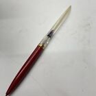 Plastic Ruler Top Ball Point Pen Red And Clear