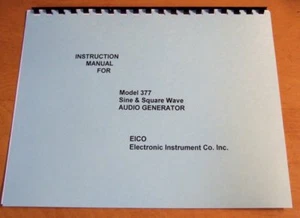 EICO 377 Audio Generator Instruction Manual + schematic newly remastered - Picture 1 of 2