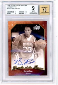 2009-10 Fleer Greats of the Game Autograph #73 Derrick Rose - Picture 1 of 2