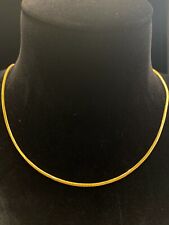 Vintage Dubai Handmade Unisex Fox Chain Necklace In 916 Solid 22K Yellow Gold