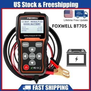 Probador de carga de batería FOXWELL BT705 12V/24V 100-2000CCA automotriz camión barco carga - Imagen 1 de 22