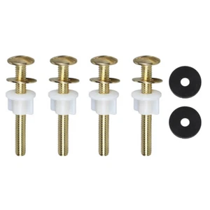 2Pcs Heavy Duty Toilet Seat Screws Toil Stainless Steel Hinge Bolts Nuts Seals - Picture 1 of 17