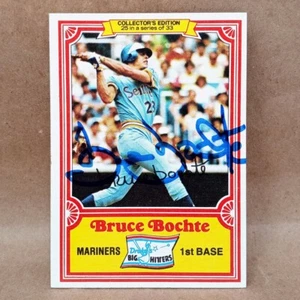 1981 Topps Drake's Big Hitters #25 Bruce Bochte signiert Seattle Mariners - Bild 1 von 3