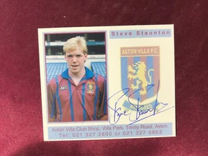 Autograph STEVE STAUNTON-Aston Villa FC-102 Caps IRELAND-Ex-Liverpool/Walsall-AK - Picture 1 of 2