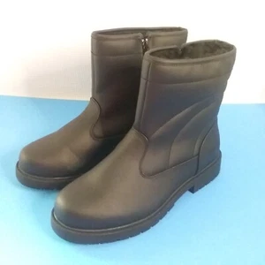 Botas Totes de piel sintética forradas con cremallera negras talla 9,5 W para hombre BL53469-02 - Imagen 1 de 7