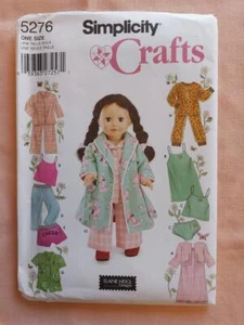 Patrón de ropa de muñeca de moda Simplicity 5276 adecuado para muñeca de 18 - Imagen 1 de 2