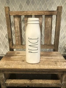 Rae Dunn Vintage Milk Bottle Shaped Vase PEACE - Picture 1 of 8
