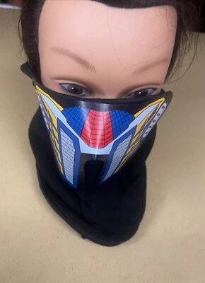 LED Mask Rave EDC Dreamstate Luminous Flashing Half Face Light Up Dance Party - Image 1 of 4