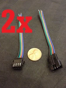 2 set jst 4 PIN Male Female RGB connector Wire Cable 3528 5050 SMD LED Strip a1 - Picture 1 of 3