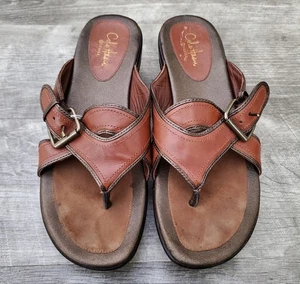 Cole Haan Damen Größe 7,5B Luft Keilabsatz Freizeit Zehenstegsandalen Braun H7 D23397 - Bild 1 von 8