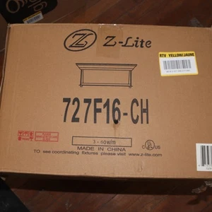 Z-Lite 3 Light Flush Ceiling Mount Metal Chrome Clear Seedy Glass 727F16-CH - Picture 1 of 4