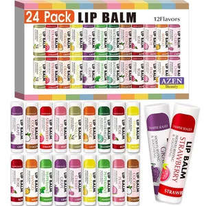 24er Pack Lippenbalsam, natürlicher Lippenbalsam Großpackung, Lippenpflegeprodukt, feuchtigkeitsspendender Lippenbalsam - Bild 1 von 12
