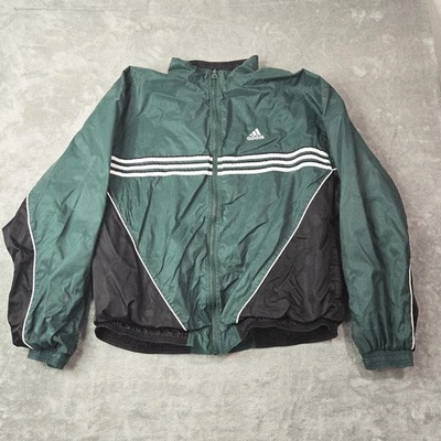 Chaqueta cortavientos vintage Adidas bordada cremallera completa de nailon L Foto 1 de 4